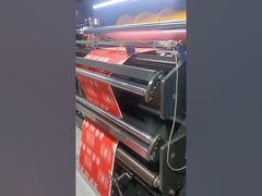 CHM-1400 single rotary knife sheeter plus cursor tracking system sheeting gold and silver cardboard